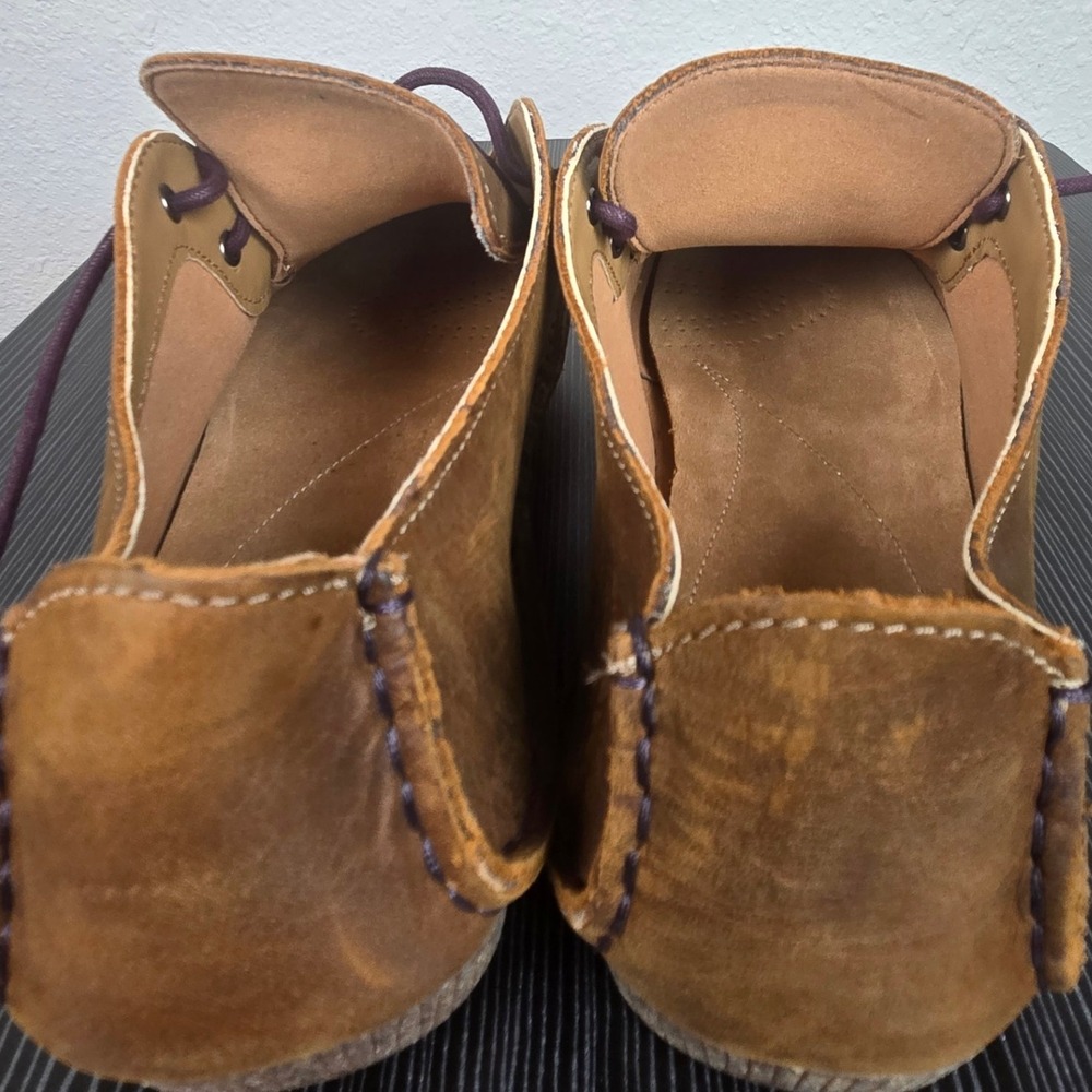 Clarks Janey Mae Oxford Lace Up Brown Leather Shoes Casual Comfort Womens 8.5 M - Picture 10 of 16